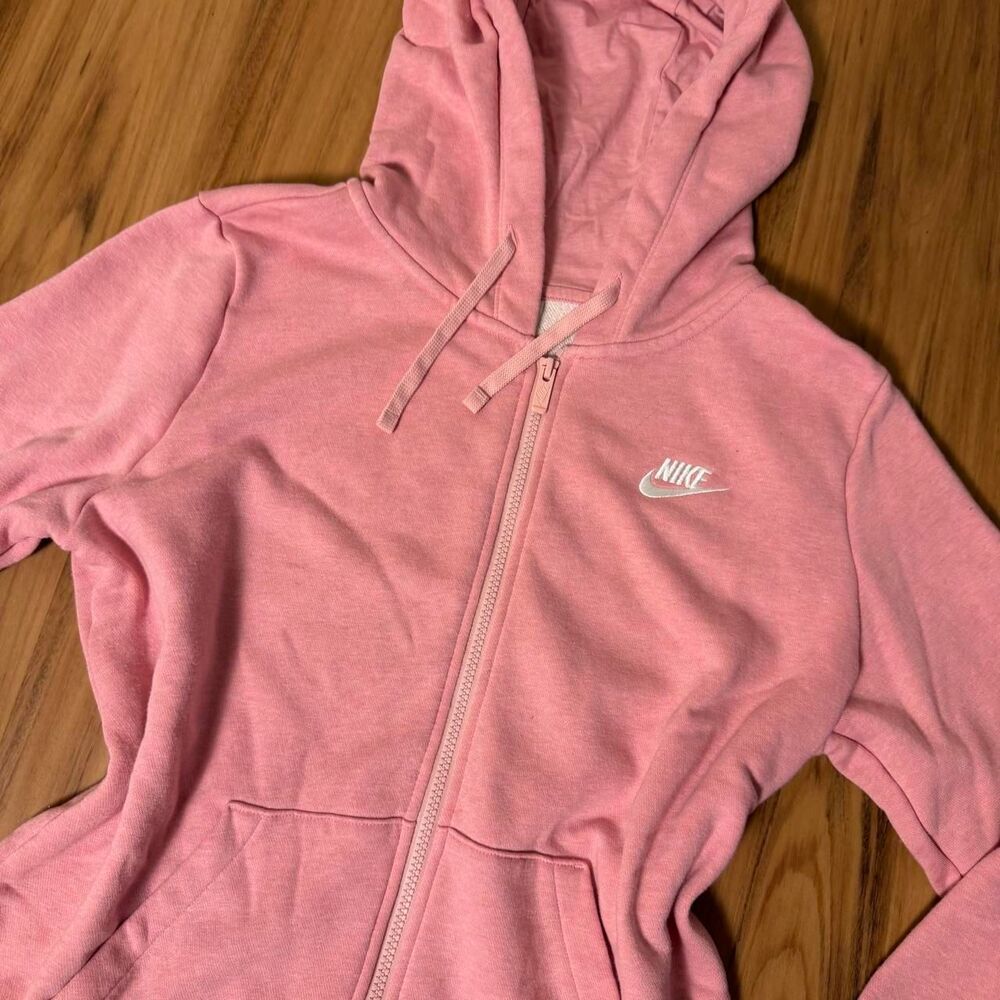 Pink Nike Full zip up hoodie jacket Womens Size Medium - Picture 2 of 4